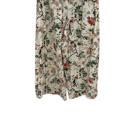 Gal Meets Glam Sophia Floral Jumpsuit Cream Green Petites Size 12P - Picture 11 of 14